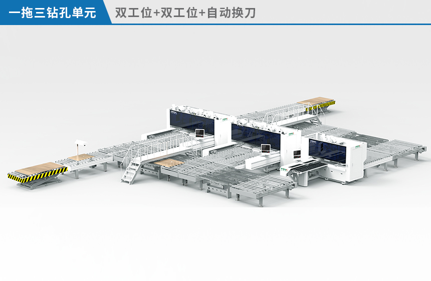 一拖三（雙工位+雙工位+自動換刀）